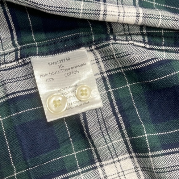 Slate & Stone Plaid Print Trim Fit Shirt - Picture 5 of 7